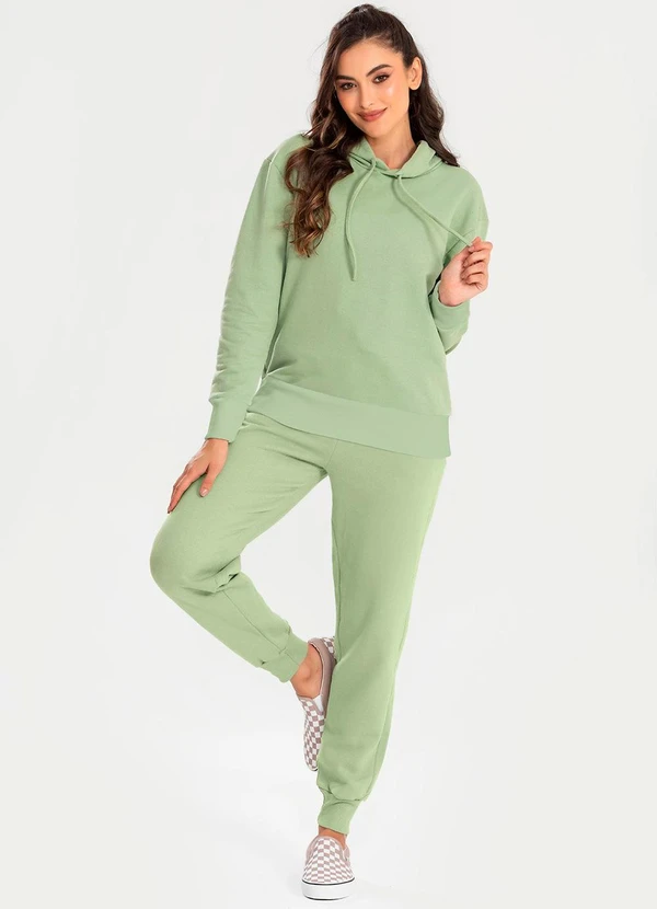 Meu Jeans - Calça Moletom Jogger Kally Verde Pistache 3