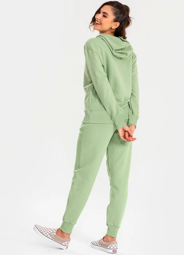 Meu Jeans - Calça Moletom Jogger Kally Verde Pistache 4