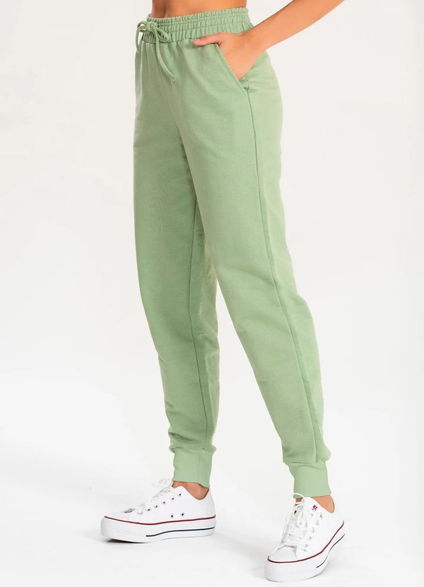 Meu Jeans - Calça Moletom Jogger Kally Verde Pistache 5
