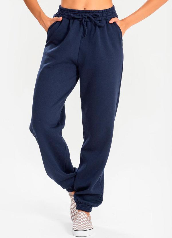 Meu Jeans - Calça Moletom Jogger Marinho