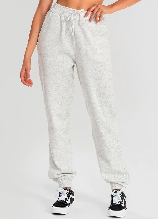 Meu Jeans - Calça Moletom Jogger Mescla Banana