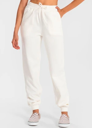 Meu Jeans - Calça Moletom Jogger Off White - MEU JEANS