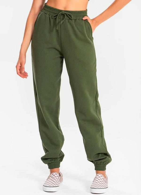 Meu Jeans - Calça Moletom Jogger Verde Militar 4