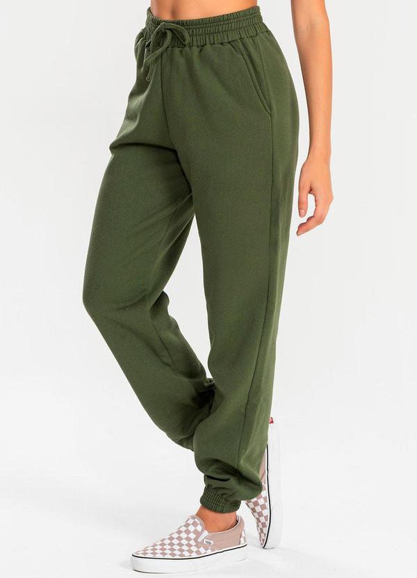 Meu Jeans - Calça Moletom Jogger Verde Militar 5
