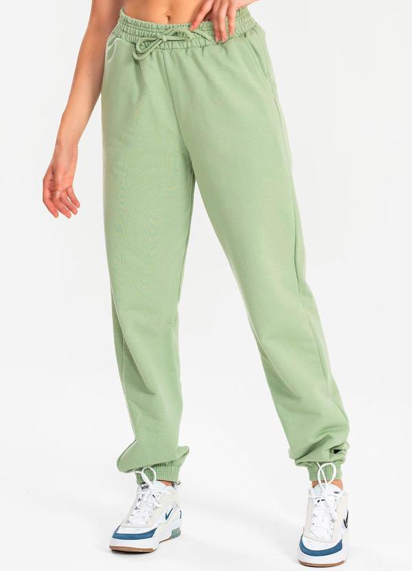 Meu Jeans - Calça Moletom Jogger Verde Pistache