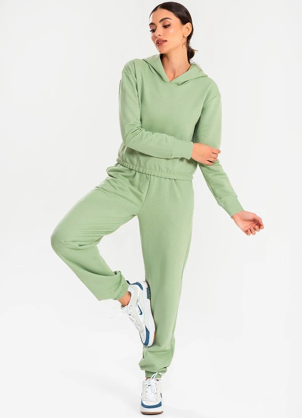 Meu Jeans - Calça Moletom Jogger Verde Pistache 3