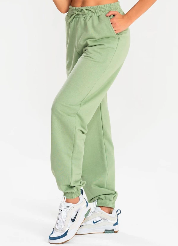 Meu Jeans - Calça Moletom Jogger Verde Pistache 5