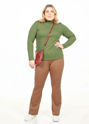 Cobertura - Calça Moletom Plus Size Marrom - COBERTURA