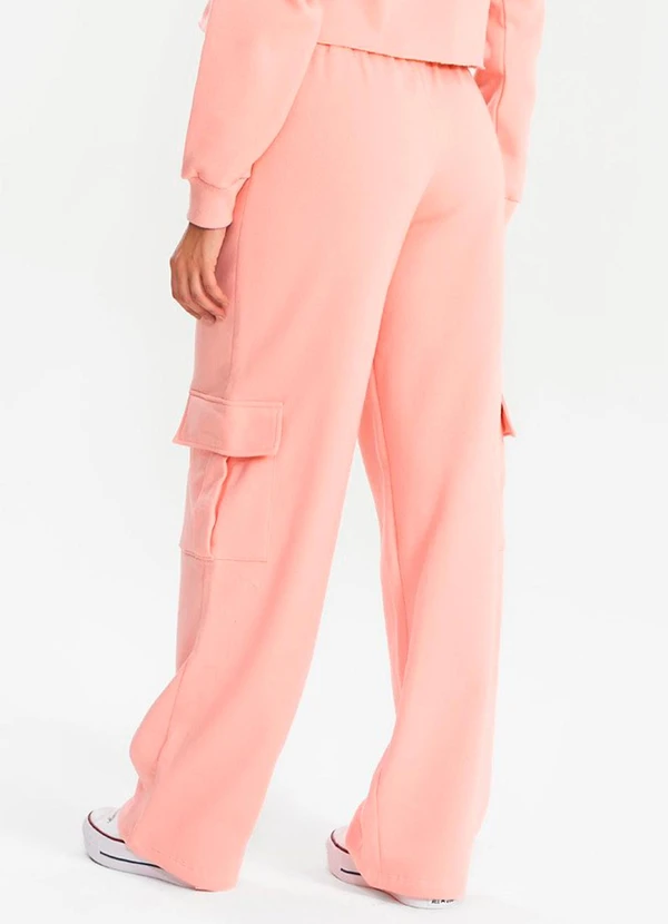 Meu Jeans - Calça Moletom Reta Cargo Blush 2