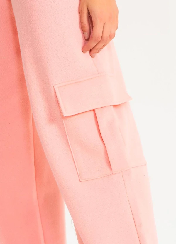 Meu Jeans - Calça Moletom Reta Cargo Blush 5