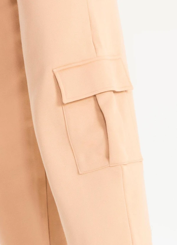 Meu Jeans - Calça Moletom Reta Cargo Cappuccino 5