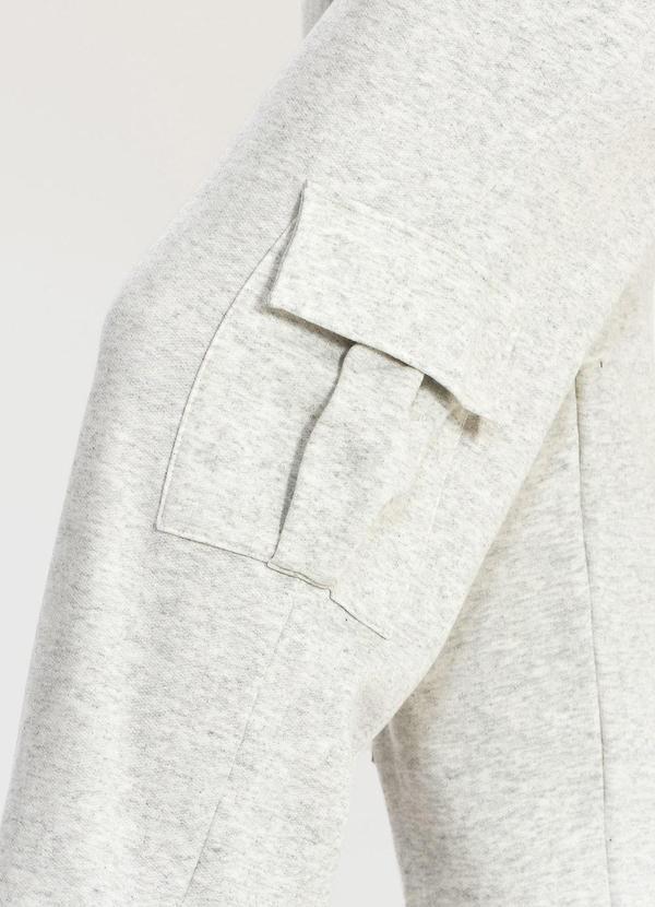 Meu Jeans - Calça Moletom Reta Cargo Mescla Banana 5