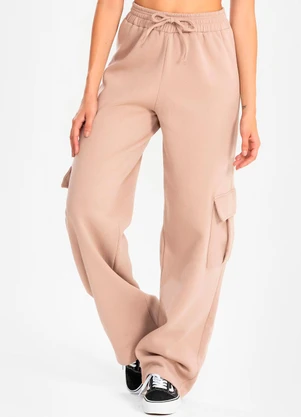 Meu Jeans - Calça Moletom Reta Cargo Terra - MEU JEANS