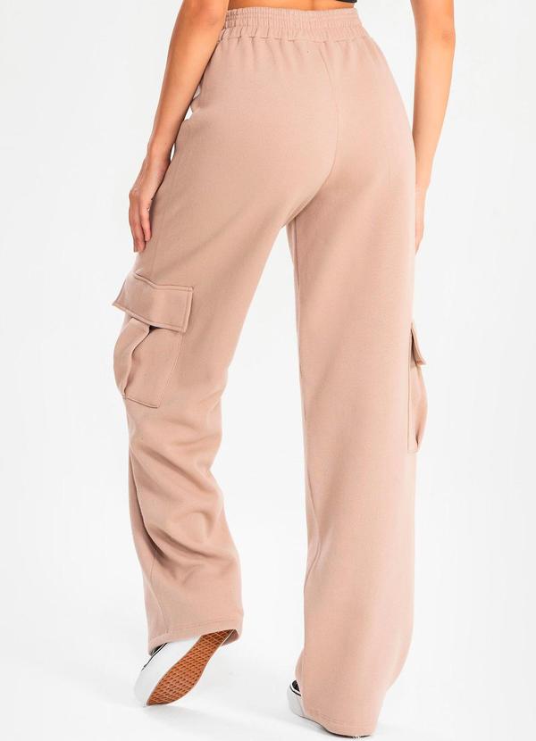 Meu Jeans - Calça Moletom Reta Cargo Terra 2