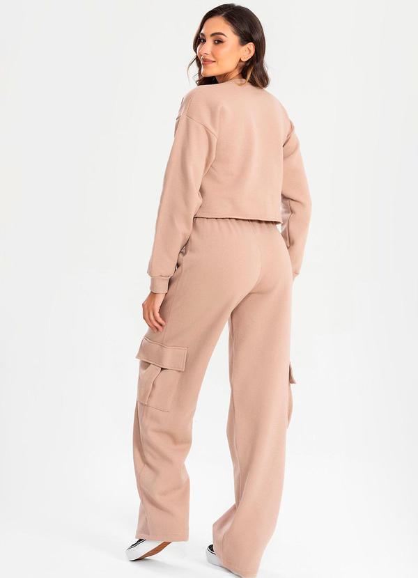 Meu Jeans - Calça Moletom Reta Cargo Terra 4