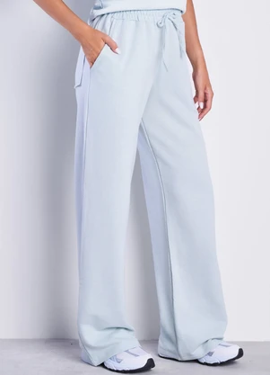 Meu Jeans - Calça Moletom sem Pelúcia Wide Leg Val Azul - MEU JEANS