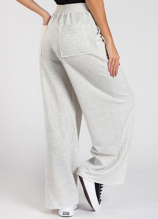 Meu Jeans - Calça Moletom Wide Leg Tai Banana Mescla 2