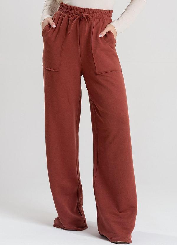 Meu Jeans - Calça Moletom Wide Leg Val Canela