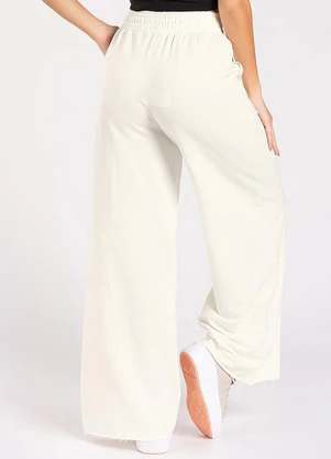Meu Jeans - Calça Moletom Wide Leg Val Off-White - MEU JEANS