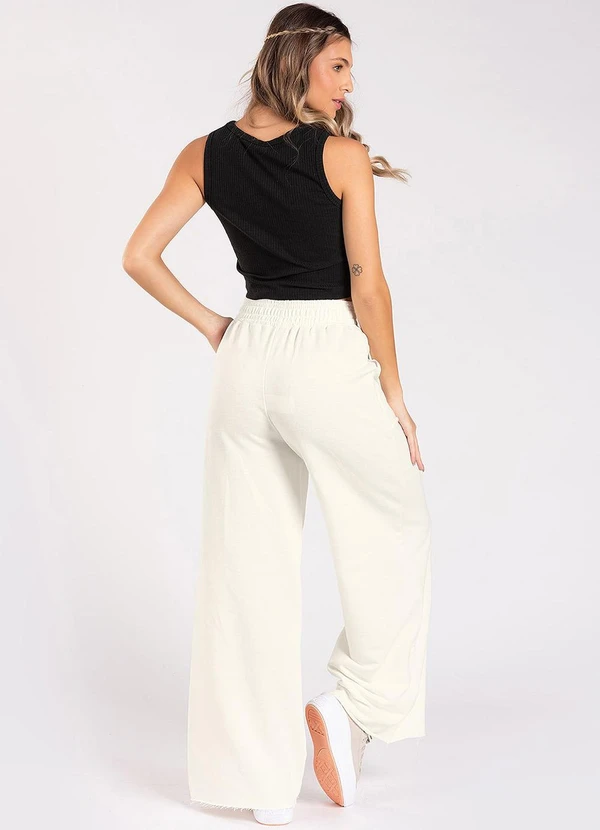 Meu Jeans - Calça Moletom Wide Leg Val Off-White 4