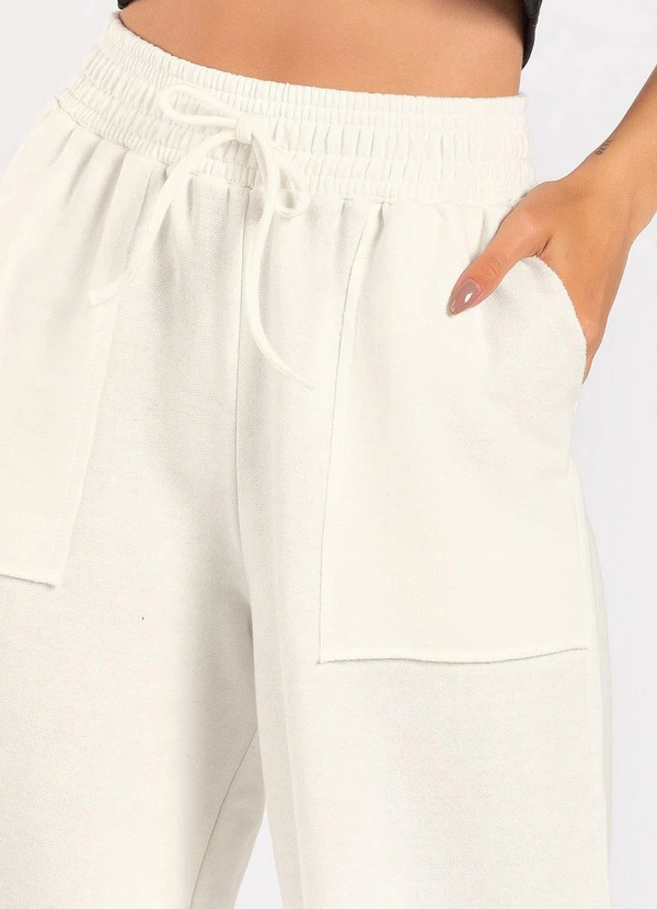 Meu Jeans - Calça Moletom Wide Leg Val Off-White 5