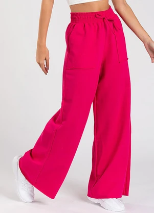 Meu Jeans - Calça Moletom Wide Leg Val Pink - MEU JEANS