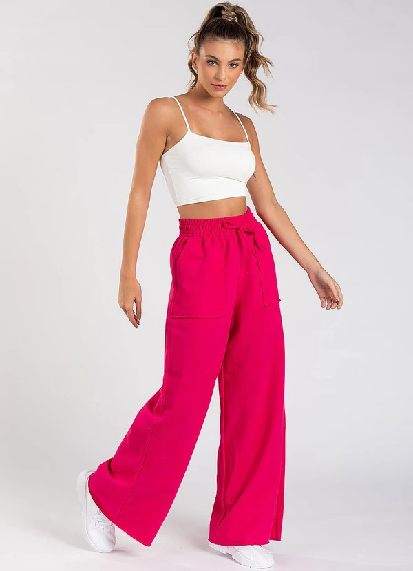 Meu Jeans - Calça Moletom Wide Leg Val Pink 3