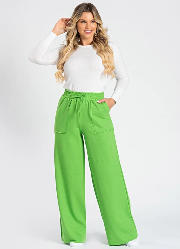 Meu Jeans - Calça Moletom Wide Leg Val Verde Optimus 3