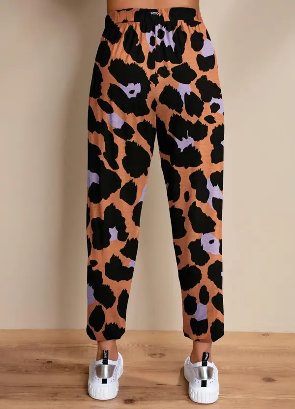 Quintess - Calça Onça Color Soltinha com Pregas 1