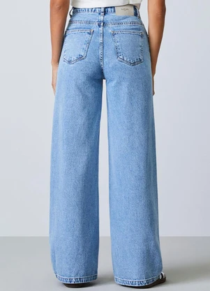 Authoria - Calça Over Jeans Azul Azul - AUTHORIA