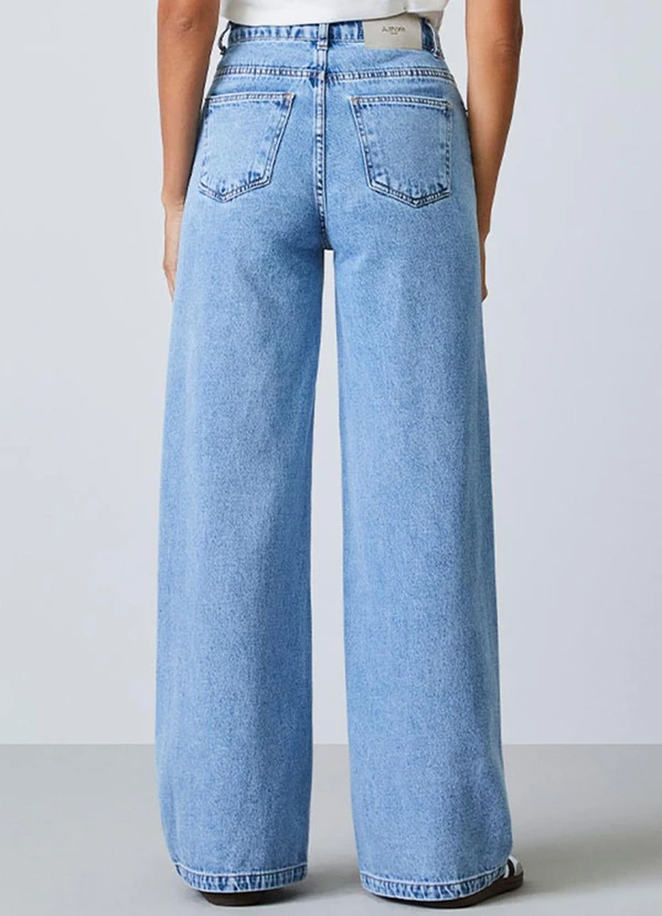 Authoria - Calça Over Jeans Azul Azul 2