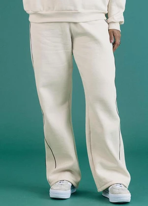 Soft Bonni - Calça Pantalona Adulto Bege Névoa - SOFT BONNI