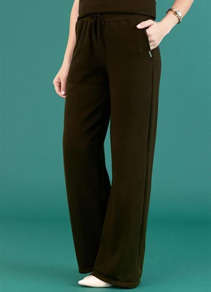 Soft Bonni - Calça Pantalona Adulto Café Expresso - SOFT BONNI
