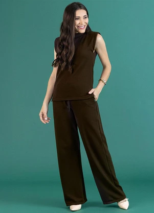 Soft Bonni - Calça Pantalona Adulto Café Expresso - SOFT BONNI