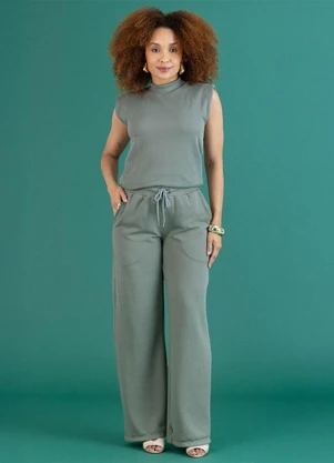Soft Bonni - Calça Pantalona Adulto Verde Cha - SOFT BONNI