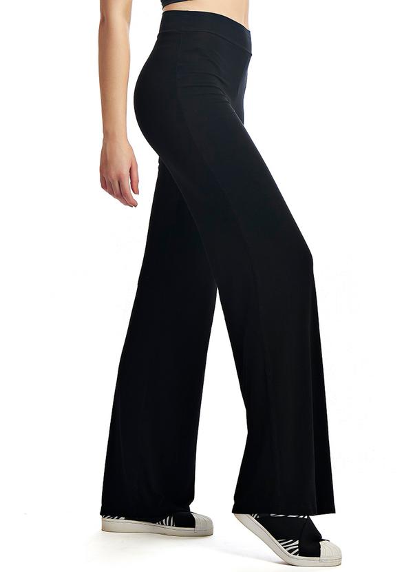 E-blossom - Calça Pantalona Malu Preto