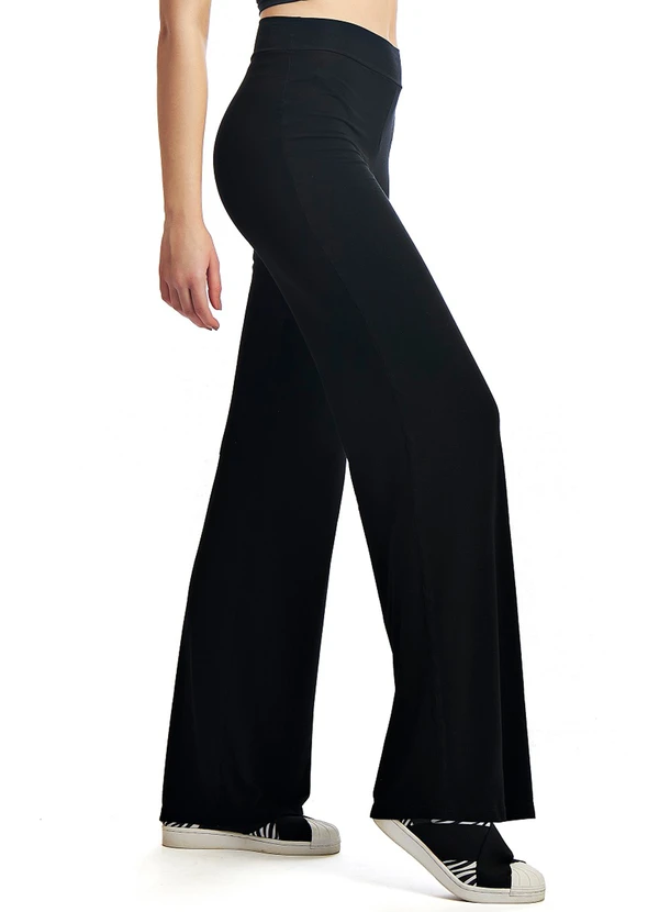 E-blossom - Calça Pantalona Malu Preto