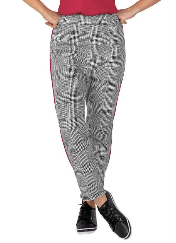 Moda Pop - Calça Pied Poule com Listra na Lateral 6