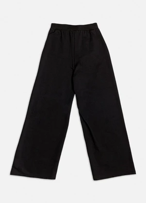 Authoria - Calça Preta de Moletom com Pedraria Preto - AUTHORIA