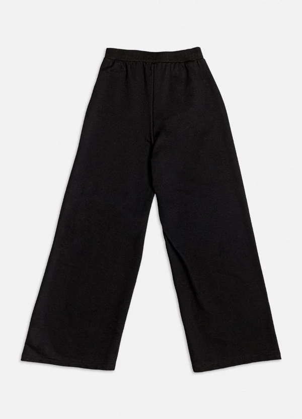 Authoria - Calça Preta de Moletom com Pedraria Preto 2