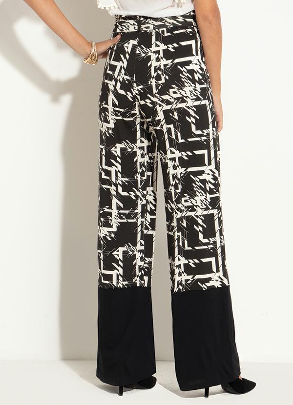 Quintess - Calça Preta e Branca com Faixa 2