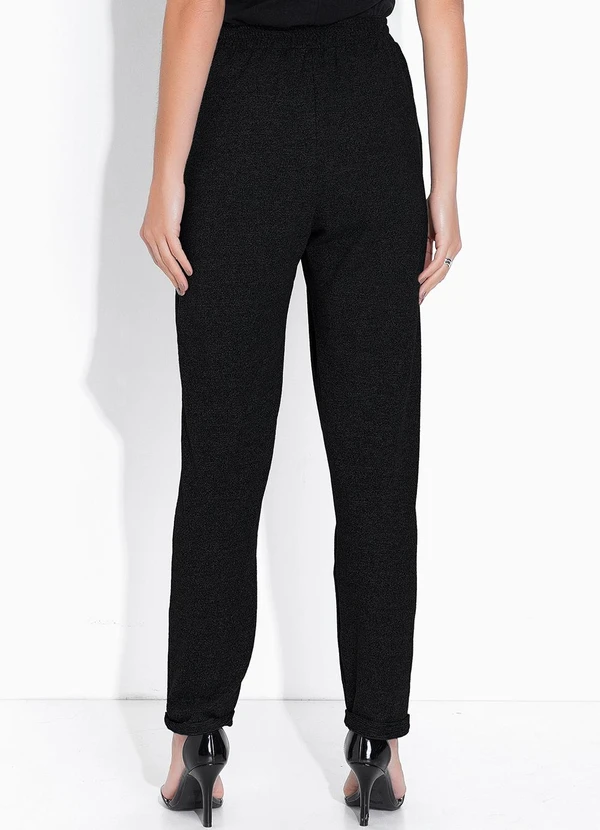 bonprix - Calça Preta em Malha Tricô 2
