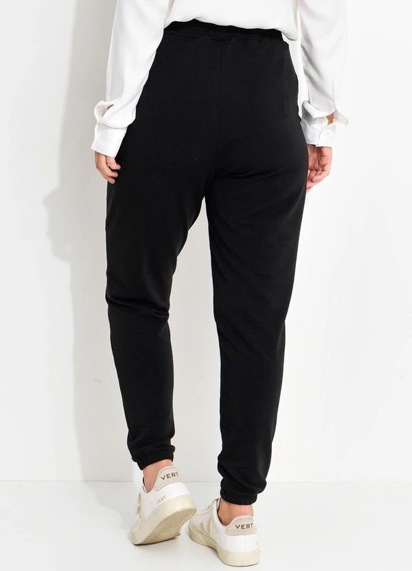 Quintess - Calça Preta em Moletinho de Viscose 2