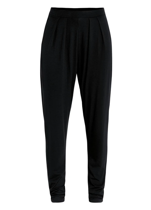 Quintess - Calça Preta Soltinha com Pregas 21