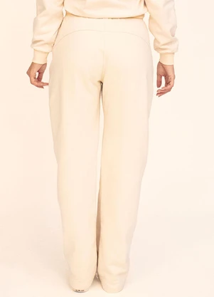 Briard - Calça Reta Feminina com Amarração Branco - BRIARD