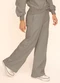 Briard - Calça Reta Feminina com Amarração Cinza - variação: Cinza
