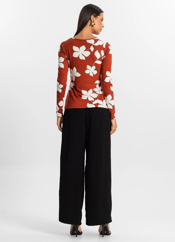 Rovitex - Calça Reta Feminina Preto 4