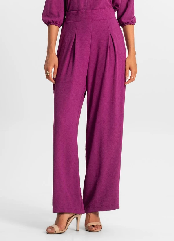 Rovitex - Calça Reta Feminina Roxo