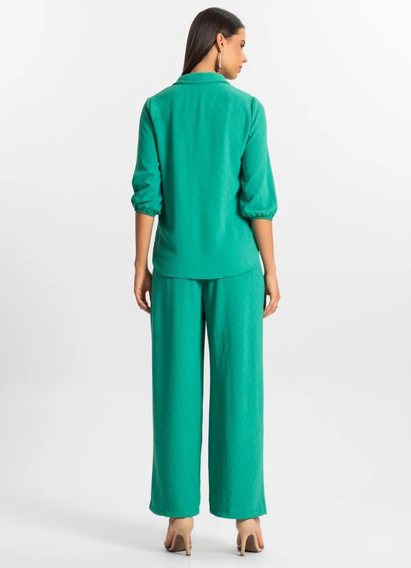 Rovitex - Calça Reta Feminina Verde 4