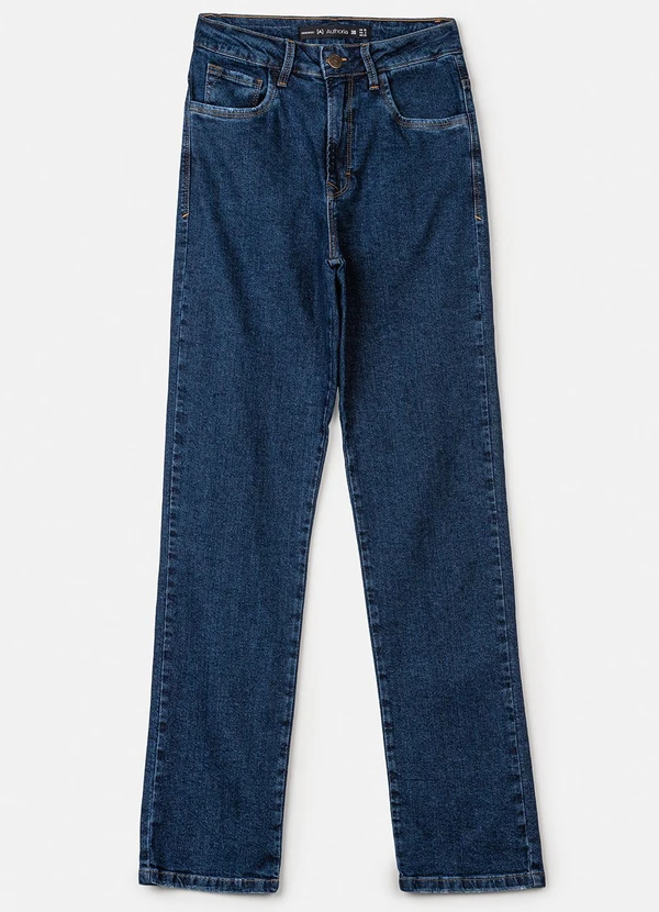 Authoria - Calça Reta Jeans Azul Azul 2